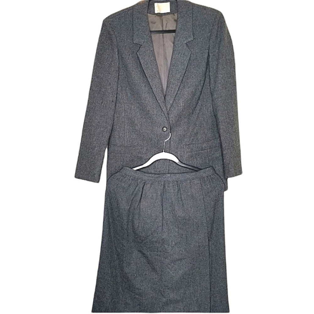 Pendleton Vtg Women's USA Wool 2 Piece Set Buttoned Long Sleeve Pocketed Formal